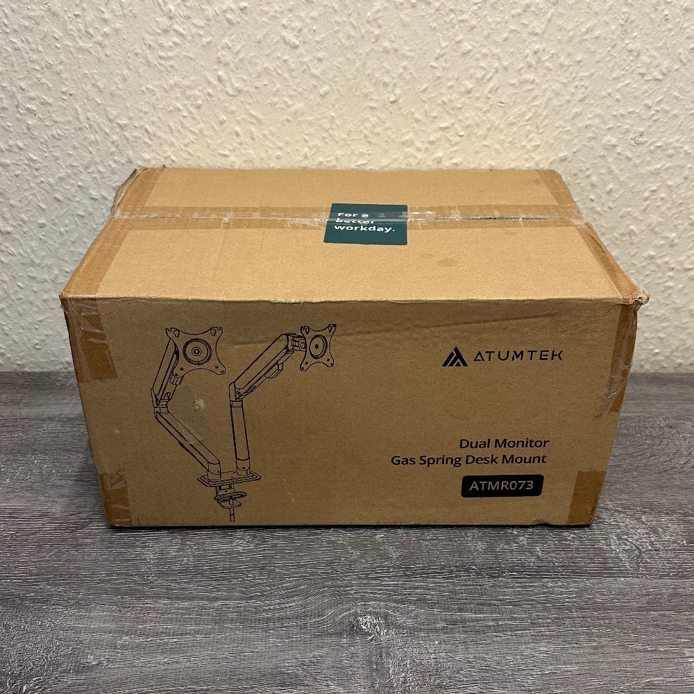 ATUMTEK ATMR073 DUAL MONITOR GAS SPRING DESK MOUNT Own4Less